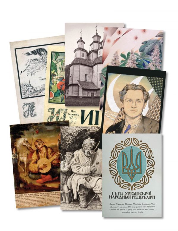 Branded set of postcards
